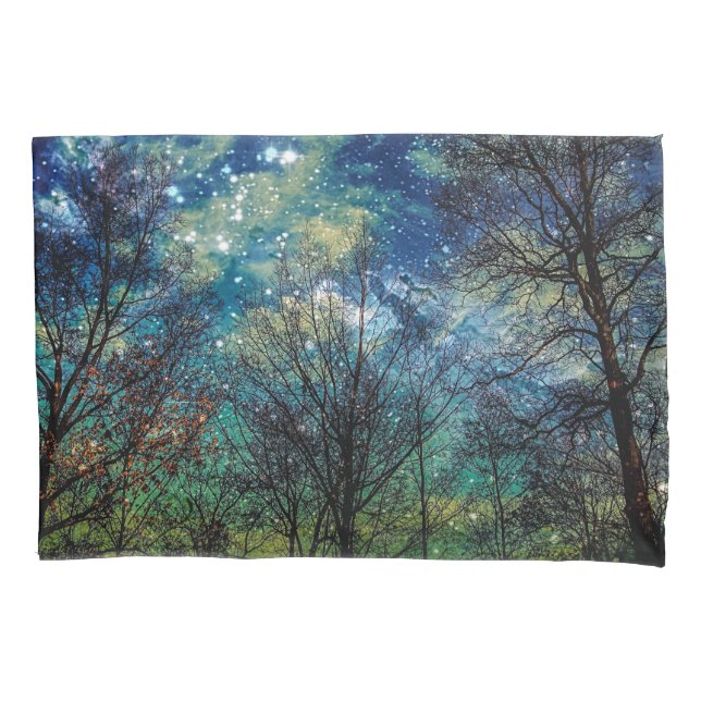 Funda De Cojín Bosque celestial místico (Anverso)