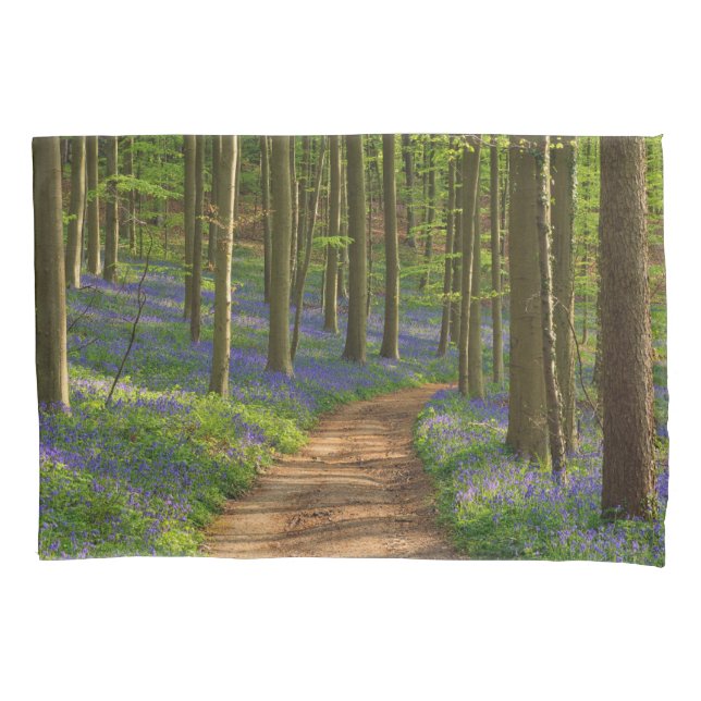 Funda De Cojín Bosques | Bosque de Bluebell en Bélgica (Anverso)
