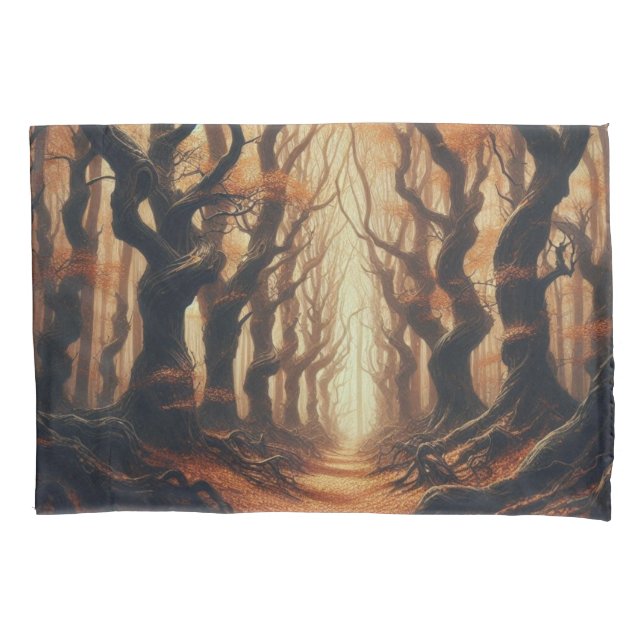 Funda De Cojín Bosques góticos del otoño (Anverso)