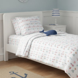 Funda De Cojín Bote y faro de animales acuáticos