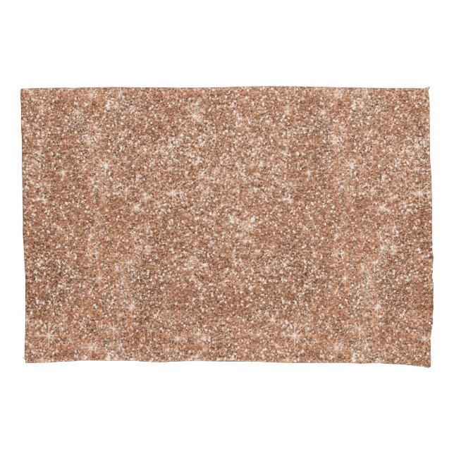 Funda De Cojín Botella de agua subió purpurina del oro (Anverso)