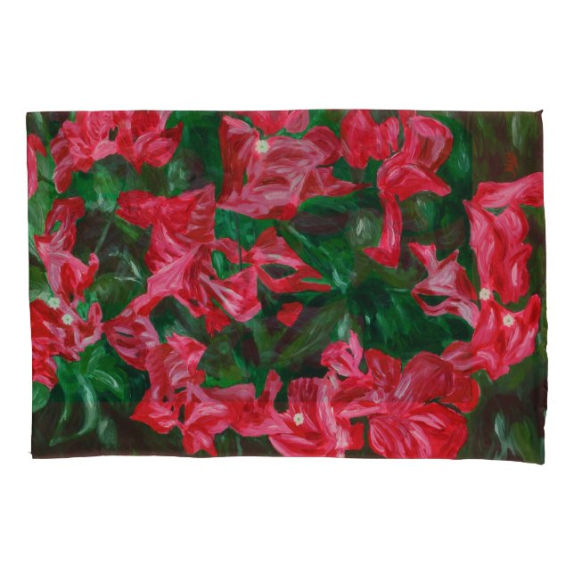 Funda De Cojín Bougainvilleas - oda a la naturaleza, Pillowcase (Anverso-izquierdo)