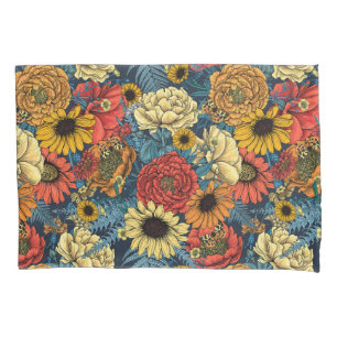 Funda De Cojín Bouquet de flores - rosas, peonías, daisies y fe