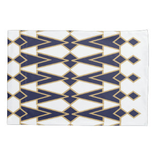 Funda De Cojín Bowties azules y dorados