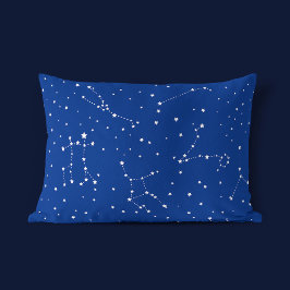 Funda De Cojín Boy Constellation Blue White Starry Night Sky