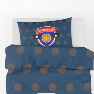 Funda De Cojín Boy Teen Basketball Ball Sports Blue Red Athlete