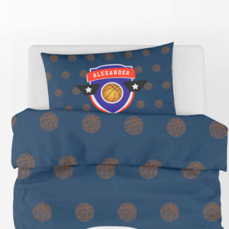 Funda De Cojín Boy Teen Basketball Ball Sports Blue Red Athlete