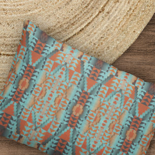 Funda De Cojín Brillante Naranja Turquesa Verde azulado azul trib