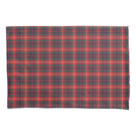 Funda De Cojín Brillante rojo y azul marino Tartán moderno