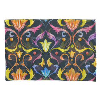 Funda De Cojín Brillo barroco: Encanto Vintage colorido.