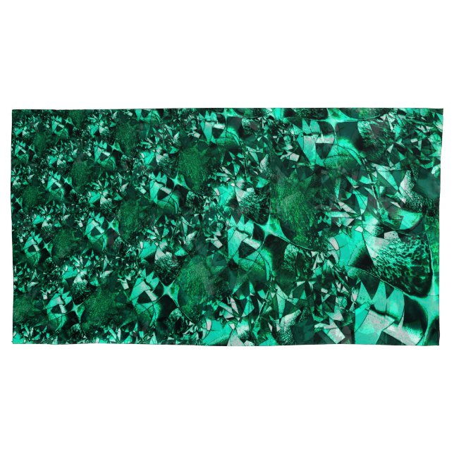 Funda De Cojín Brillo, tonos verdes de relieve (Anverso-izquierdo)