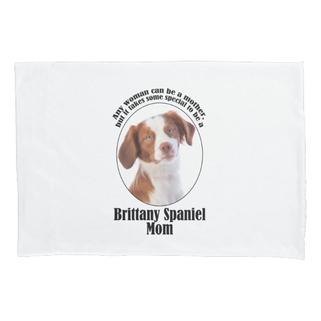 Funda De Cojín Brittany Spaniel Mom (Anverso)