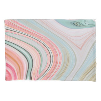 Funda De Cojín brote de mármol verde de arcoiris rosa de la menta