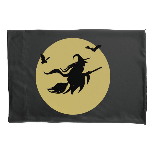 Funda De Cojín Bruja de Halloween (Anverso)