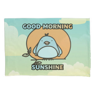 Funda De Cojín Buenos días Sunshine lindo ave