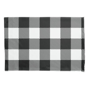 Funda De Cojín Buffalo blanco negro revestido con testamento