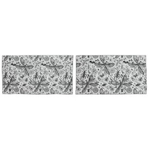 Funda De Cojín Bugs de garabatos en azul oscuro