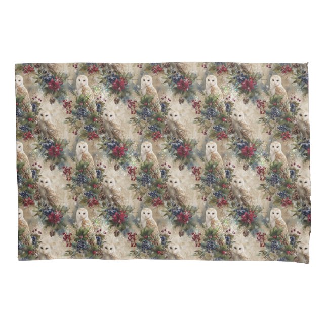 Funda De Cojín Búho Floral Encantador (Anverso)