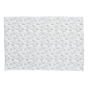 Funda De Cojín Bunches de Bunnies en blanco - sin costura.