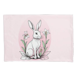 Funda De Cojín Bunny and Lilies