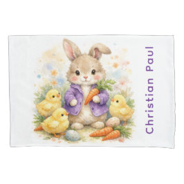Funda De Cojín Bunny Rabbit Purple Jacket Baby Shower Gift