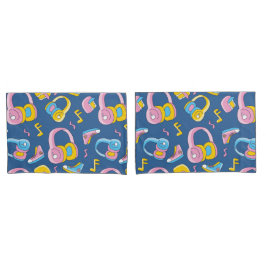 Funda De Cojín Bunter Musikmix en rosa, blau, gelb