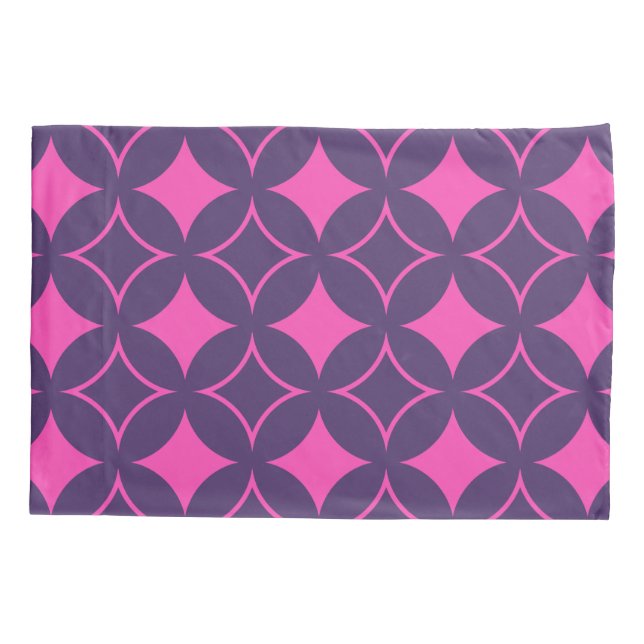 Funda De Cojín Buques rosa y morado (Reverso)
