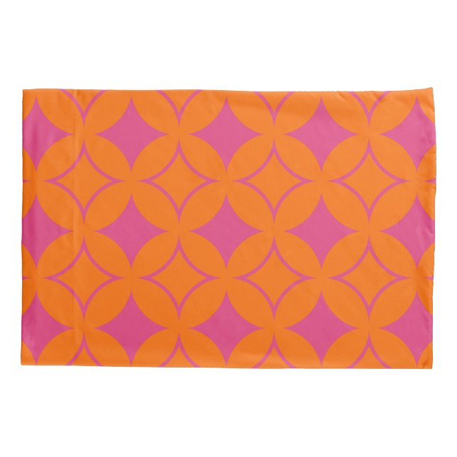 Funda De Cojín Buques rosa y naranja (Reverso)