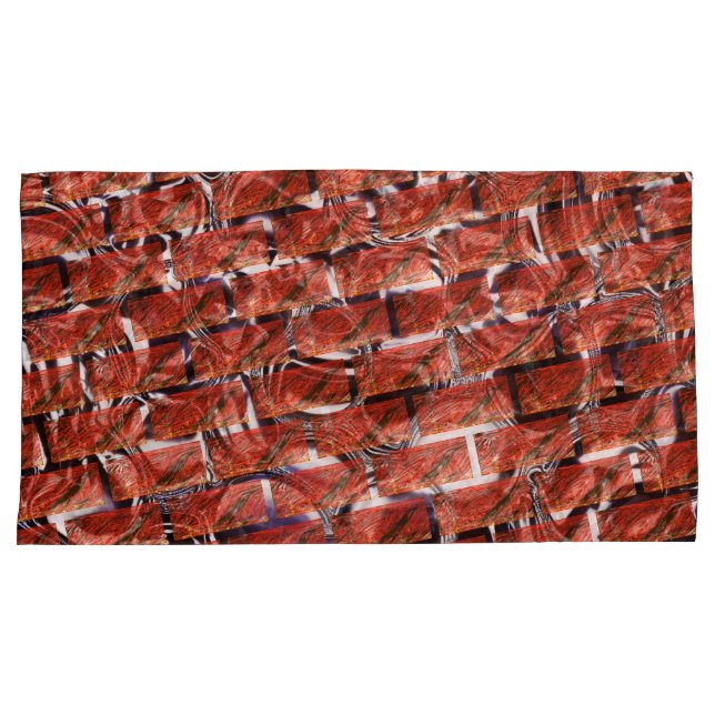 Funda De Cojín ¿Burbujas rojas en el efecto de rebanado o ladrill (Anverso-Derecho)