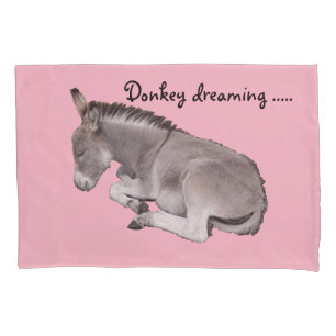 Funda De Cojín Burro soñando lindo bebé burro