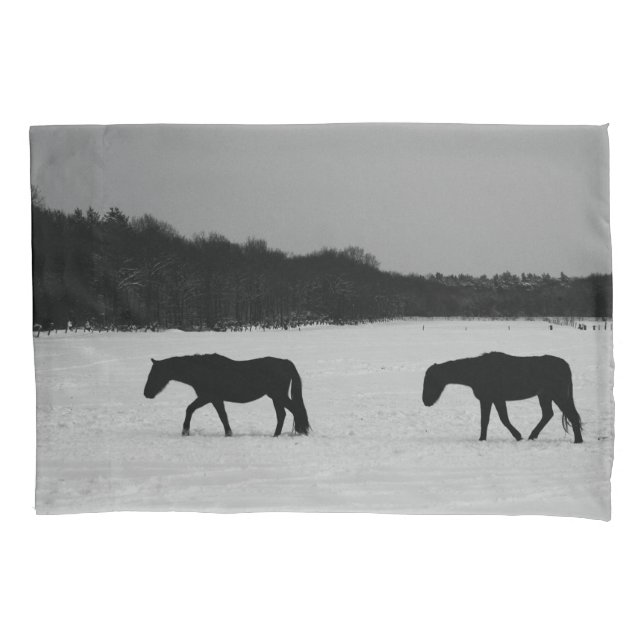Funda De Cojín Caballos De La Nieve Pccna (Anverso)