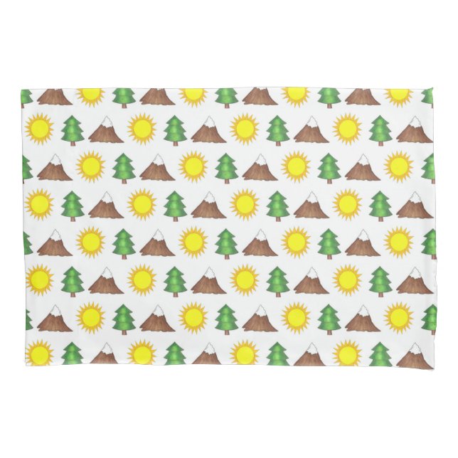 Funda De Cojín Cabaña de camping de montaña Sunshine Camping (Anverso)