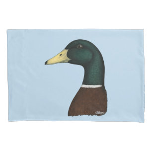 Funda De Cojín Cabeza de Drake del pato silvestre