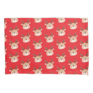 Funda De Cojín Cabeza de Reno Pastel Adorable