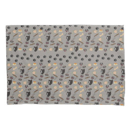 Funda De Cojín Cachorros y huellas digitales en zorba marrón