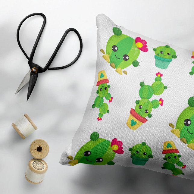 Funda De Cojín Cactus, Cactus Verde, Patrón Cactus (Subido por el creador)