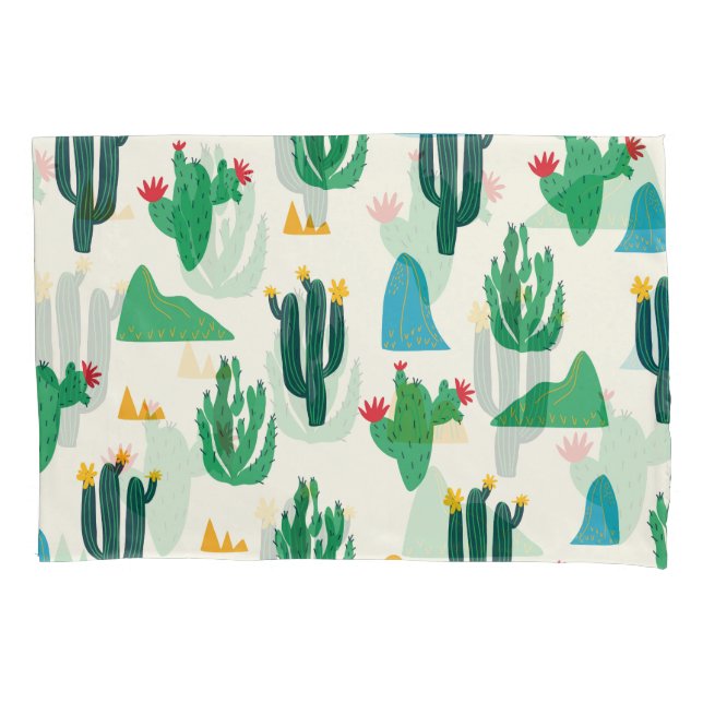 Funda De Cojín Cactus Natural: Arte Popular Sin Maravillas. (Anverso)