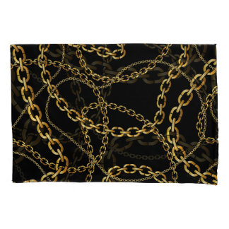 Funda De Cojín Cadena dorada perfecta, patrón elegante.