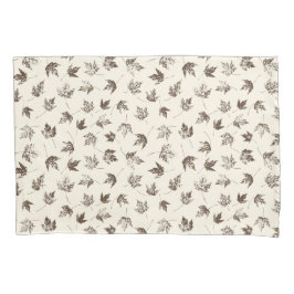 Funda De Cojín Caer hojas de arce en crema - patrón sin costura.