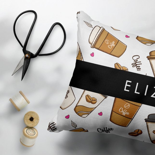 Funda De Cojín Cafés, Frijoles para café, amante del café, nombre (Subido por el creador)
