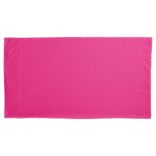 Funda De Cojín Caja de almohadas king rosa caliente (Anverso)