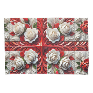 Funda De Cojín Caja de almohadas única con Rosas ingleses