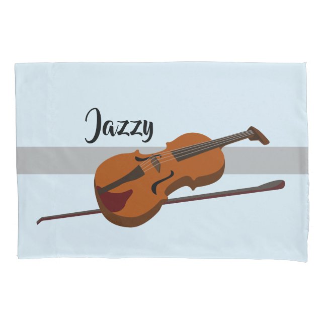 Funda De Cojín caja de la almohada del diseño del violín (Anverso)