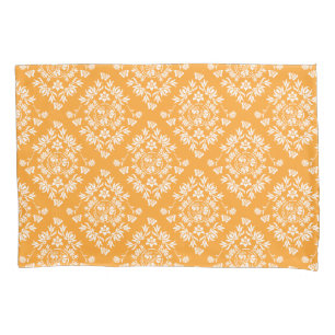 Funda De Cojín Caja floral amarilla y blanca de la almohada del