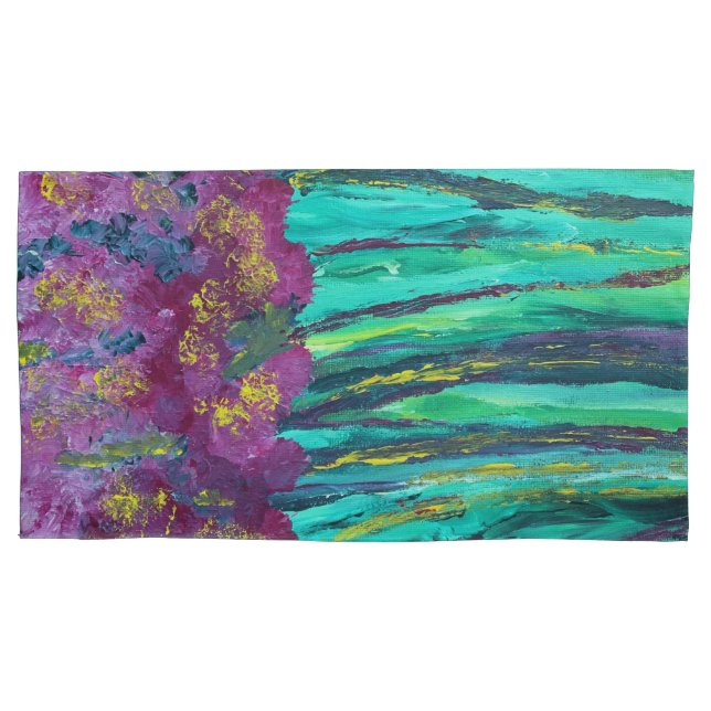 Funda De Cojín Caja gigante de la almohada de las flores hermosas (Anverso)