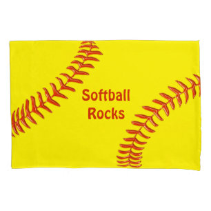Funda De Cojín Caja personalizada de la almohada del softball,