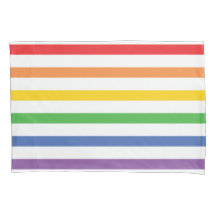 Caja rayada arco iris de la almohada