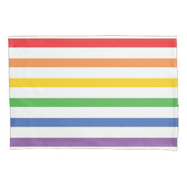 Funda De Cojín Caja rayada arco iris de la almohada