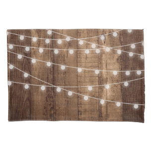 Funda De Cojín Caja rústica de la almohada de madera y del