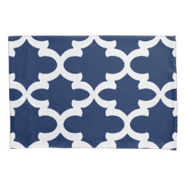 Funda De Cojín Cajas de la almohada de Quatrefoil de la marina de